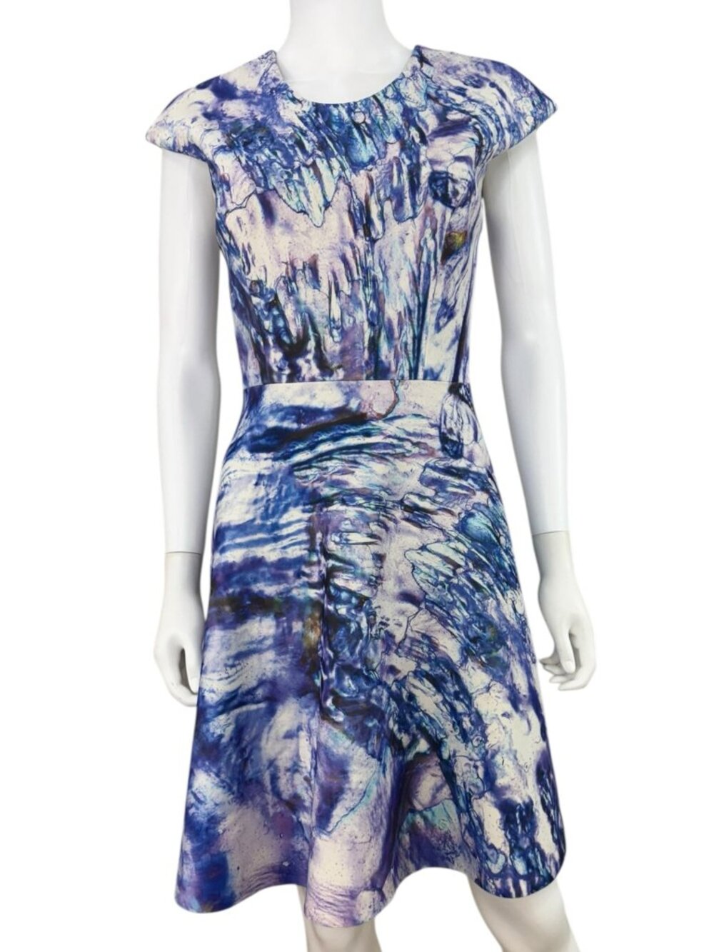 Gabriella Cadena Purple Marbled Over Cocktail Dress Size 4 O0835